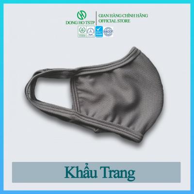 Khẩu trang vải kháng khuẩn và khói bụi 3 lớp hàng xuất khẩu - khẩu trang cao cấp vải màu xám